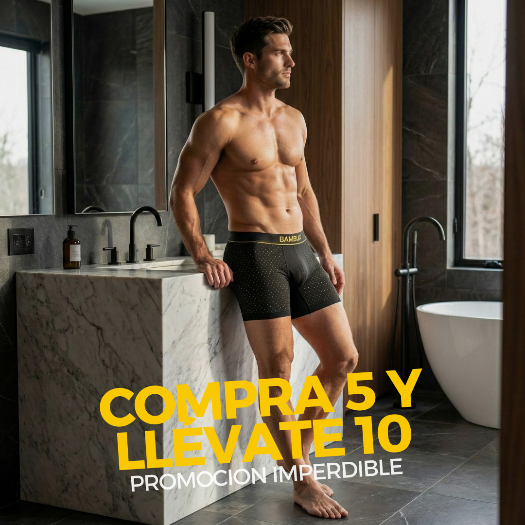 COMPRA 5 Y LLÉVATE 10 – Bóxers Bambux: Protección antibacteriana y confort premium