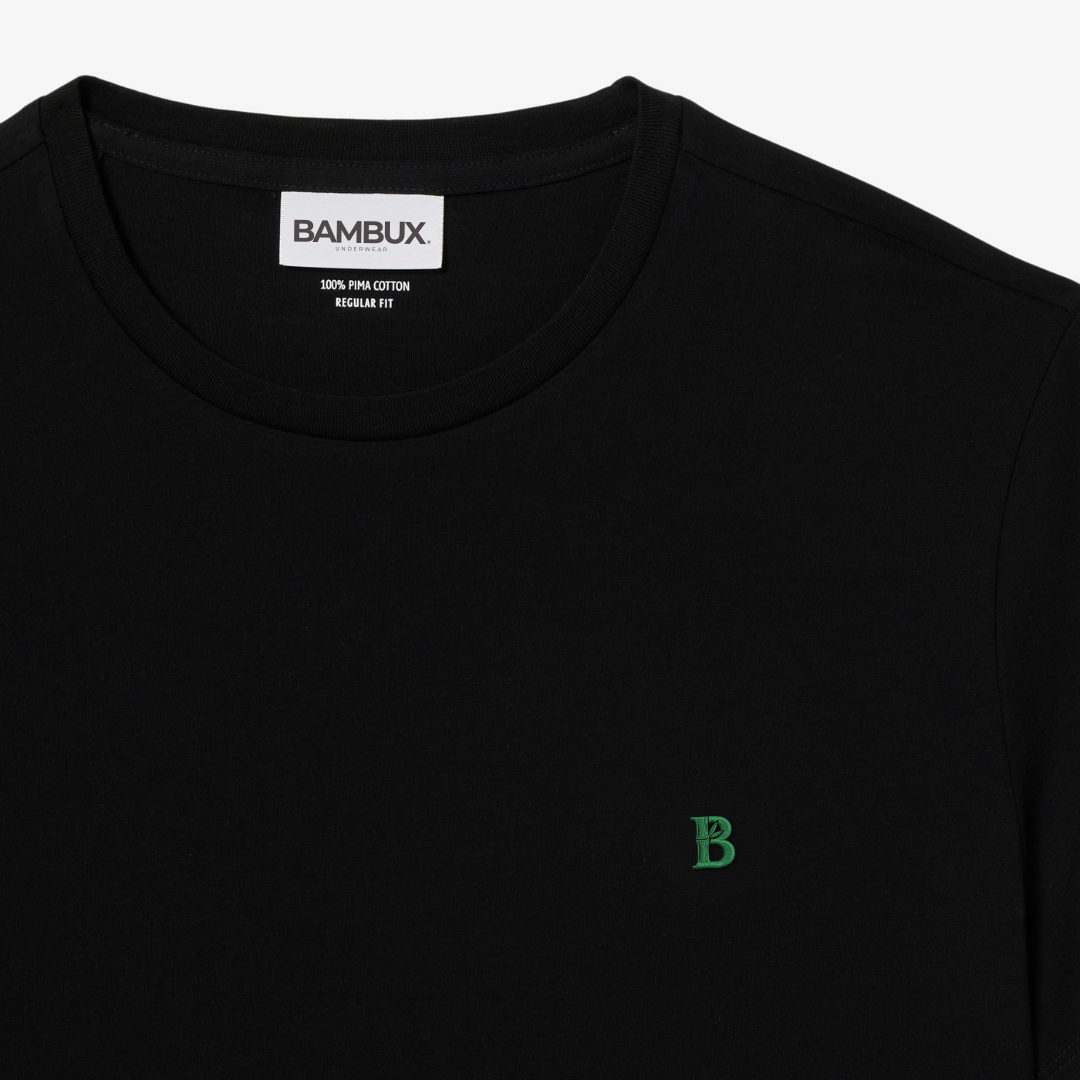 Camiseta Bambux Pima Premium Negra – Comodidad y Elegancia Superior