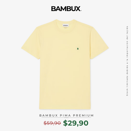 Camiseta Bambux Pima Premium Amarillo – Comodidad y Elegancia Superior