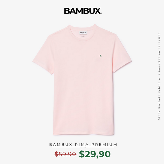 Camiseta Bambux Pima Premium Rosa – Comodidad y Elegancia Superior